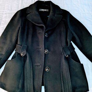 Kenneth Cole Reaction  Black Belted Jacket   Med